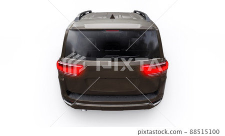 Large family seven-seater premium SUV on a white isolated background. 3d illustration. 88515100