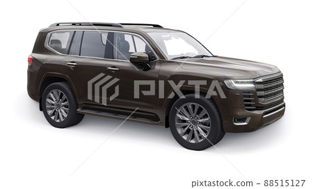 Large family seven-seater premium SUV on a white isolated background. 3d illustration. 88515127