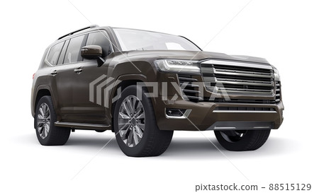 Large family seven-seater premium SUV on a white isolated background. 3d illustration. Large family seven-seater premium SUV on a white isolated background. 3d illustration. 88515129