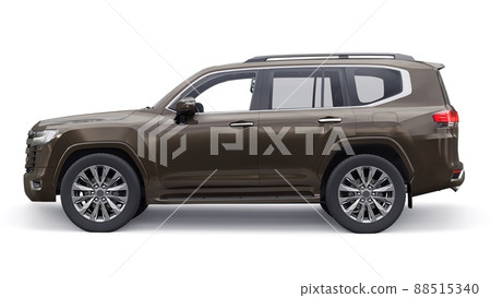 Large family seven-seater premium SUV on a white isolated background. 3d illustration. Large family seven-seater premium SUV on a white isolated background. 3d illustration. 88515340