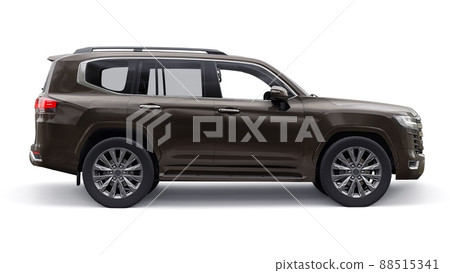 Large family seven-seater premium SUV on a white isolated background. 3d illustration. Large family seven-seater premium SUV on a white isolated background. 3d illustration. 88515341