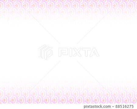Background material: Scale pattern drawn with oil pastels, pink, gradation that darkens from the center to the top and bottom, horizontal, other colors available 88516275