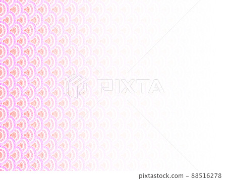 Background material: Scale pattern drawn with oil pastels, pink, gradation that fades from left to right, horizontal, other colors available 88516278