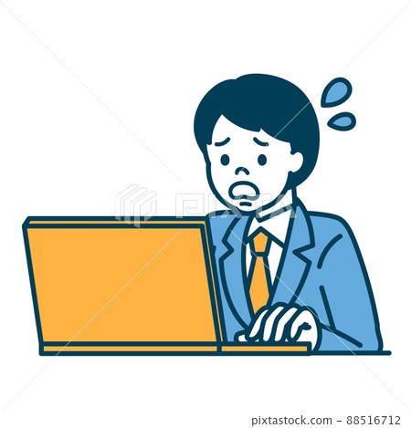 工作著急的男員工 工作著急的男員工 88516712