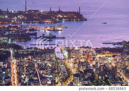 《Hiroshima Prefecture》 Night view of Haigamine, superb view of Kure city 《Hiroshima Prefecture》 Night view of Haigamine, superb view of Kure city 88516863