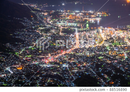 《Hiroshima Prefecture》 Night view of Haigamine, superb view of Kure city 《Hiroshima Prefecture》 Night view of Haigamine, superb view of Kure city 88516890