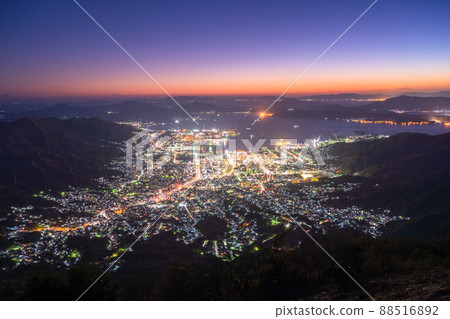 《Hiroshima Prefecture》 Night view of Haigamine, superb view of Kure city 《Hiroshima Prefecture》 Night view of Haigamine, superb view of Kure city 88516892
