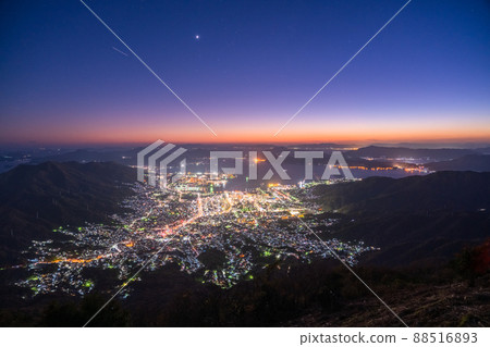 《Hiroshima Prefecture》 Night view of Haigamine, superb view of Kure city 88516893