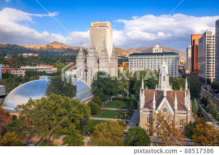 Temple Square, Salt Lake City, Utah, USA 88517386