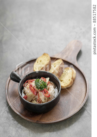 spicy shrimp in garlic and chilli pepper seafood tapas restaurant spicy shrimp in garlic and chilli pepper seafood tapas restaurant 88517582