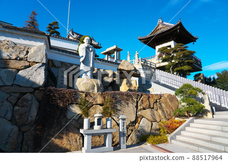 [Setouchi 33 Kannon Sacred Ground] No. 4 The approach to the temple on the hill, Kannonin and the bell tower 1 Tamano City, Okayama Prefecture 88517964
