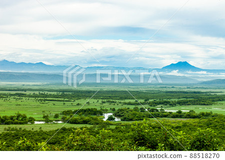 [Kushiro Wetland, Hokkaido] View from Hosooka Observatory July 88518270