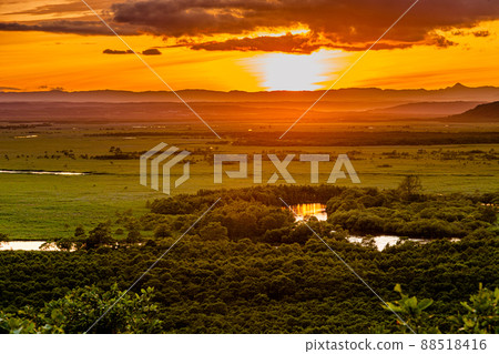 [Kushiro Wetland, Hokkaido] View from Hosooka Observatory July 88518416