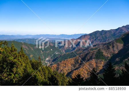 Scenery of Chichibu seen from Mitsumine Shrine, Chichibu City, Saitama Prefecture 88518930