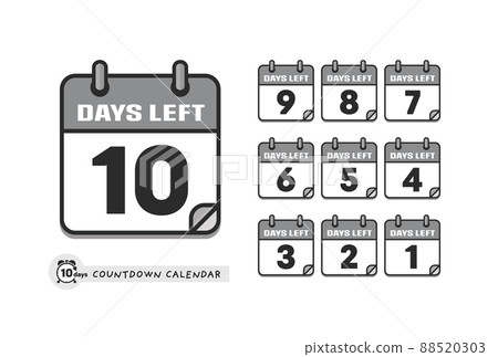 倒計時日曆圖標集(還剩 10 到 1 天)DAYS LEFT 10-1 倒計時日曆圖標集(還剩 10 到 1 天)DAYS LEFT 10-1 88520303