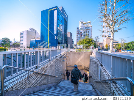 Tokyo cityscape of Japan Overlooking Nogizaka station where you can access Tokyo Midtown and Roppongi Hills 88521129