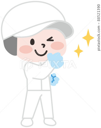 Staff working in a food factory 88521390