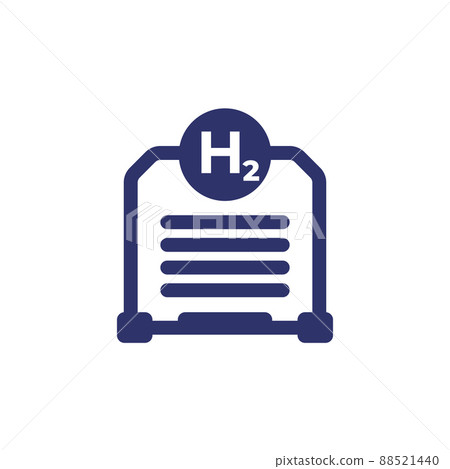 hydrogen cell icon on white 88521440