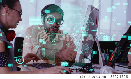 Conceptual vision of business people in corporate staff meeting 88521708