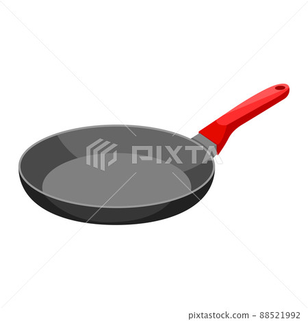 Frying pan isolated on white background. Frying pan. Silhouette symbol. Kitchen utensils for cooking, icon. Vector 88521992