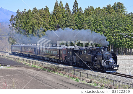 東武鬼怒川線 Okuwa-Shimoimaichi C11-207 (旭川) + Yo 8709 + 14 系列 + 12 系列 SL Taiki 88522269