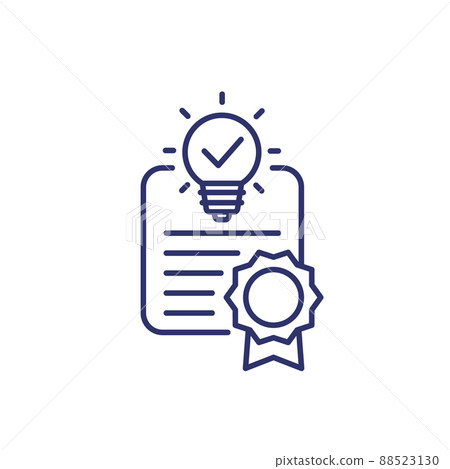 patent line icon on white 88523130