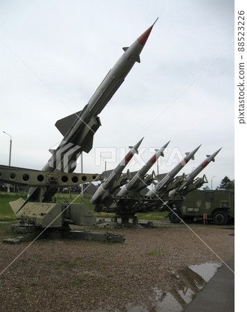Anti aircraft air force missiles. Tochka-U. Russia or Ukraine Rocket launchers are ready to launch. 88523226