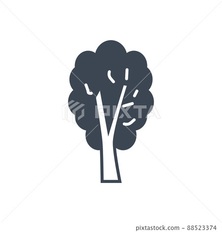Tree related vector glyph icon 88523374