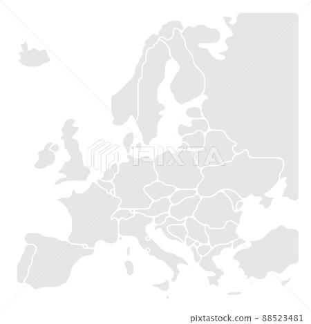 Simplified smooth map of Europe 88523481