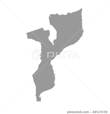 Mozambique vector country map silhouette Mozambique vector country map silhouette 88523530