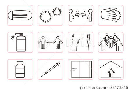COVID-19 Simple set of new coronavirus 88523846