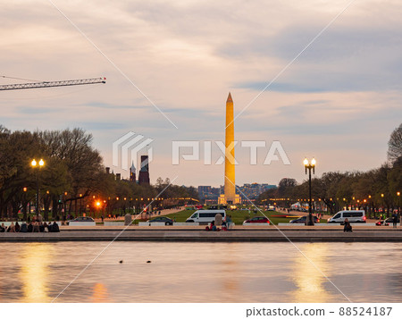 Evening view of the Washington Monument 88524187