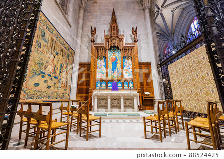 Interior view of the Washington National Cathedral 88524425