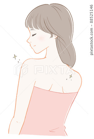 A woman with a beautiful back (pink) 88525146