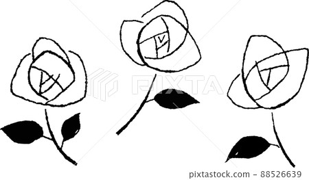 Retro rose illustration 88526639