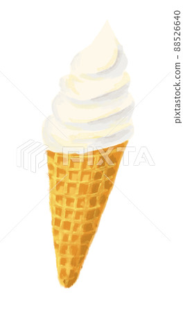 逼真的軟冰淇淋插圖 88526640