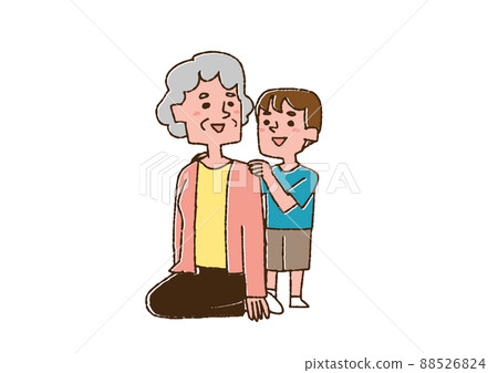 Grandson's grandson's comical handwritten person vector, line drawing and color Grandson's grandson's comical handwritten person vector, line drawing and color 88526824
