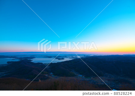 [瀨戶內海國立公園]從錦江山頂看到的瀨戶內海日落 3 岡山縣岡山市玉野市 88528224