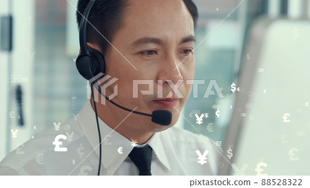 Customer support call center provide data with envisional graphic 88528322