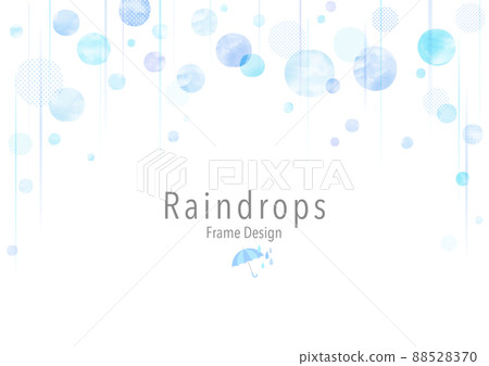 水彩雨季背景框架 88528370