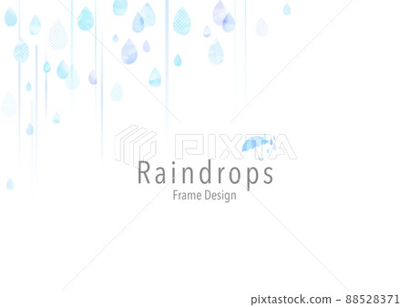 水彩雨季背景框架 88528371