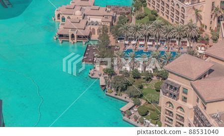 Aerial view to Old Town Island from above timelapse. 88531040