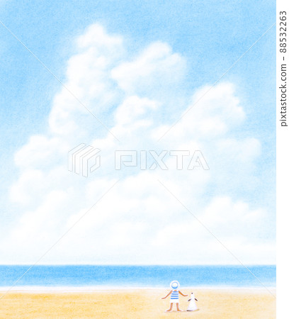 Pastel: Cumulonimbus and children 88532263