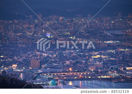 夜幕降臨的岡山市 2 岡山縣岡山市 夜幕降臨的岡山市 2 岡山縣岡山市 88532319