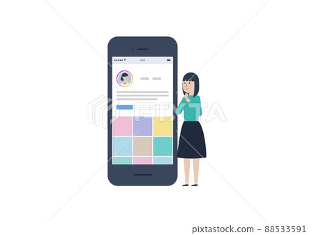 SNS marketing! Illustration material 88533591