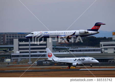 Osaka International Airport IBEX Airplane Landing Sky Park Osaka International Airport IBEX Airplane Landing Sky Park 88533742