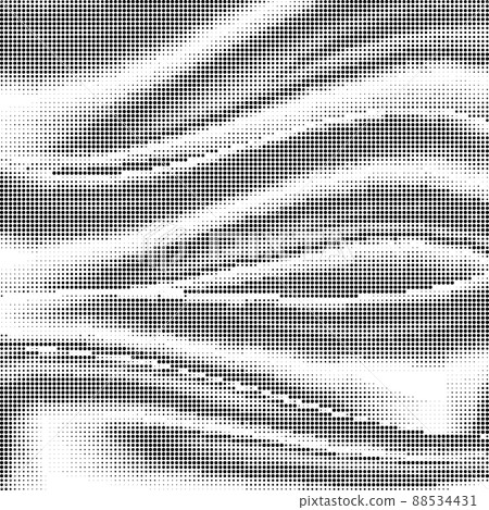 Halftone Pattern. Set of Dots. Dotted Texture on White Background. Overlay Grunge Template. Distress Linear Design. Fade Monochrome Points. 88534431