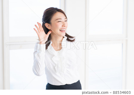 Listening woman business 88534603