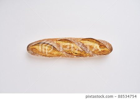 French bread on a white background 88534754