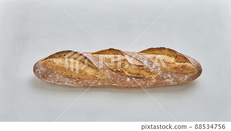 French bread on a white background 88534756